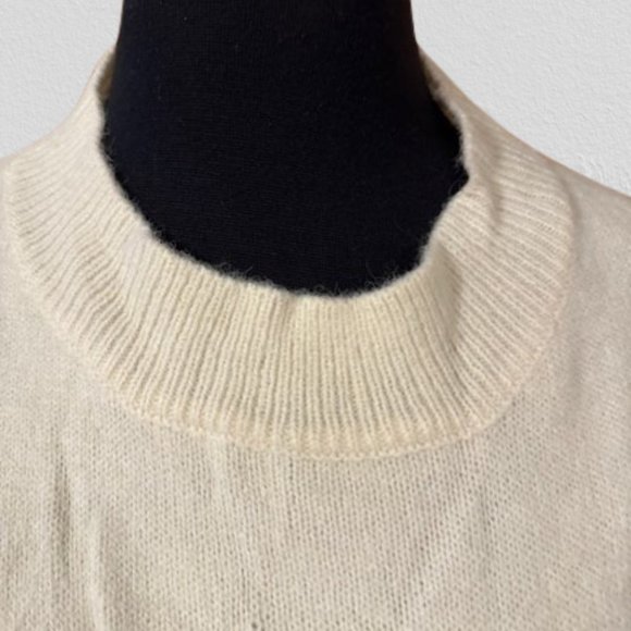 Ivory Fuzzy Heart Sweater  (2) - Picture 3 of 7